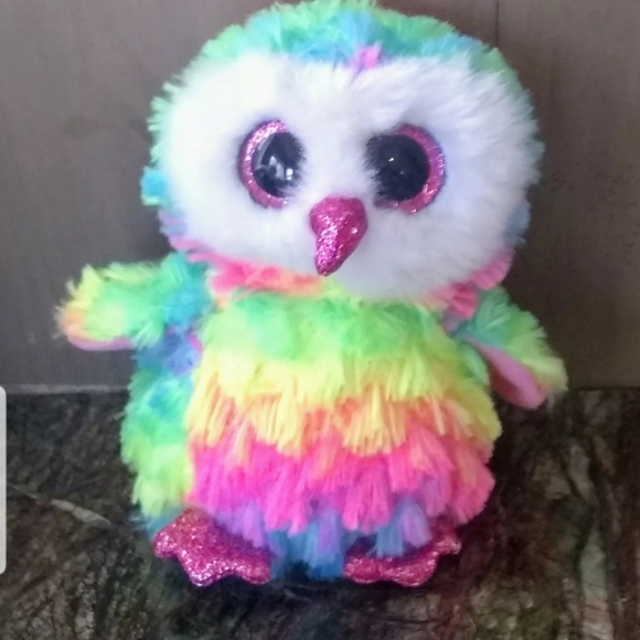 rainbow owl stuffed animal